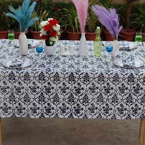 Custom Size Elegant Indian Print <b>Tablecloth</b> Ethnic Design Printed Rectangular Table Cloth Rectangle - Product Image 4