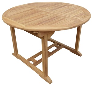 โต๊ะกลางแจ้งสนามหลังบ้านไม้สักด้วยการขยาย - Product Image 1