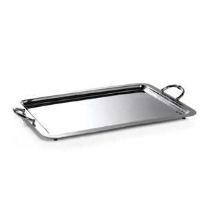 Luxurious Hammered Gold Serving Tray Rectangular Stainless Steel Food Platter with Minimalist Handles Modern <b>Coffee</b> Tea Tray - Product Image 4