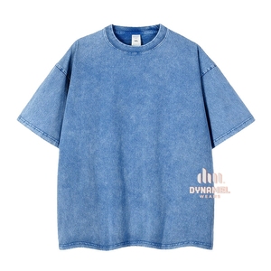 T-shirt Oversize Streetwear Personnalisé Homme en Coton Épais Délavé à l'Acide – Fournisseur de T-shirts Vierges - Product Image 1