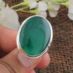 Anillo de Ónix Verde Natural, Plata de Ley 925, Corte Cojín, Anillo de Piedras Preciosas Hecho a Mano, Joyería Fina para Mujer, Proveedor Mayorista, Personalizado - Product Image 4