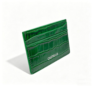 [Producto Destacado] Cartera Delgada Castello de Cuero Genuino con Grabado de Cocodrilo, Forro de Poliéster, Unisex, Negra - Product Image 2