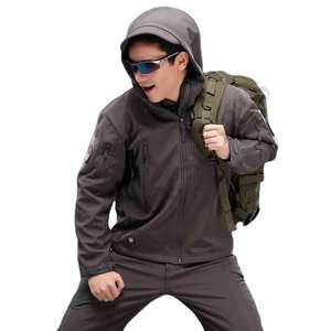 Chaqueta de caza de camuflaje Unisex de invierno transpirable cálida, carcasa suave, impresión Digital, colores y logotipo personalizados - Product Image 5