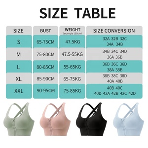 Women Wholesale Custom Fitness <b>Cross</b> Back Padded Sports Bra Seamless Zip Front Yoga Gym Sports Bra <b>Top</b> - Product Image 5