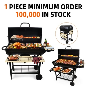 Grill Barbecue a Carbone Professionale di Lusso su Carrello, Portatile, Moderno, in Acciaio, per Esterno - Product Image 4