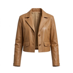 HIGH QUALITY WOMENS <b>LEATHER</b> <b>BLAZER</b> - Product Image 1