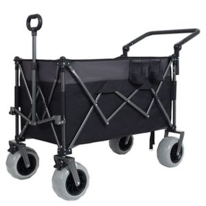 Carrello da Campeggio Multifunzionale XL 300L, Pneumatici da Spiaggia 9''x4'', Carrello Pieghevole Push-Pull con Manico Girevole - Product Image 1