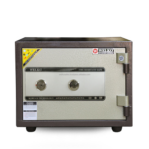 WELKO S400 <b>Key</b> <b>Safe</b> Brown with <b>Key</b> <b>Lock</b> 2mm Stainless Steel Anti-theft & Fireproof - Product Image 1