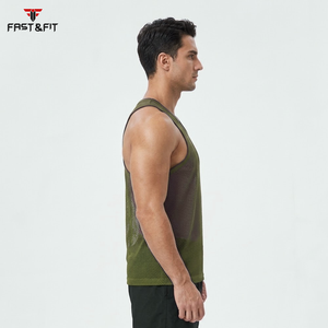 Débardeur de sport en maille écologique pour homme, personnalisé, haute qualité, sans manches, séchage rapide, respirant, pour l'entraînement de basketball - Vente en gros - Product Image 3