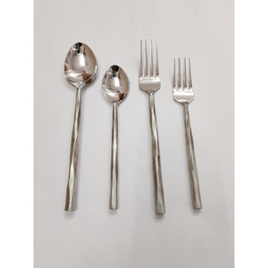 Luxury Hammered Stainless Steel Cutlery Set Mirror Polished Mirror <b>Flatware</b> For Hotel & Modern Dining Hand-Forged Texture Handle - Product Image 2