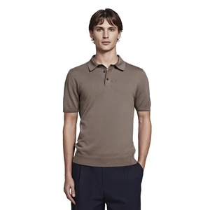 Chemises polo en coton noir personnalisées, chemises polo d'été pour hommes - Product Image 3