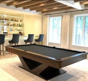 Table de billard 3 en 1 sur mesure, 8 pieds, table de billard, bois massif, plateau en granit, table de billard multifonctionnelle pour la maison - Product Image 4