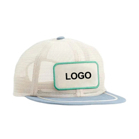 Casquette Trucker Unisexe en Maille avec Patch Logo, Dos Ajustable, Chapeau Décontracté Printemps-Été pour Adultes et Mode Extérieure