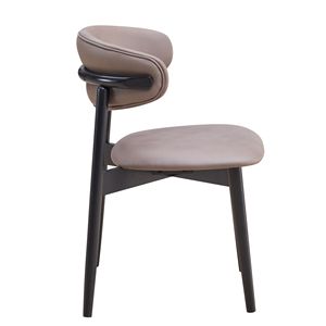 Set di 2 sedie da pranzo imbottite grigie e nere - Product Image 3