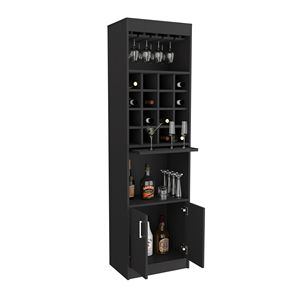 Mobile bar nero Atanasio per soggiorno - Product Image 3