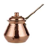 Ensemble à café turc vintage en bronze martelé, comprenant une cafetière Cezve Ibrik, des tasses à expresso et un plateau de service, pour un service de café arabe traditionnel