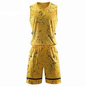 Team Fitness Adult Basketball Uniform Custom Colors Breathable Polyester Fabric Jersey Latest Design Sets - Product Image 1
