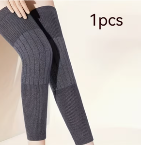 Soft Knit Non-Slip <b>Leg</b> <b>Warmer</b> Black Cotton Spandex Blend Breathable Pull on Support Unisex All Seasons - Product Image 2