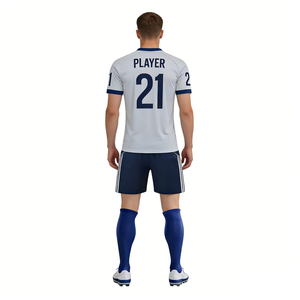 Uniformes de Fútbol Sublimados Personalizados OEM, Camisetas de Fútbol para Hombre con Nombres Bordados, Transpirables, de Poliéster/Algodón de Alta Calidad - Product Image 4