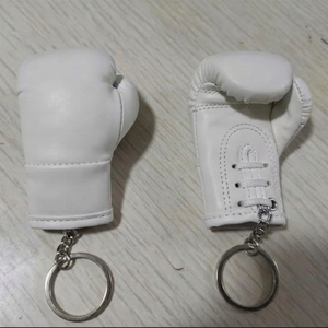 Porte-clés promotionnel personnalisé en cuir PU, mini-gant de boxe circulaire avec impression de logo, mini-porte-clés en forme de ballon, couleurs personnalisées - Product Image 5