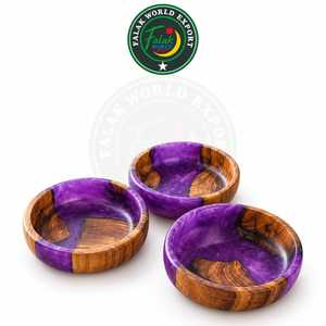 Frutero de Madera y Resina Epoxi de Último Diseño, Tazón Creativo para Ensaladas, Tazón Decorativo de Madera y Resina, Platos, Vajilla - Product Image 1