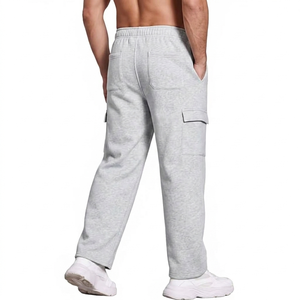 Pantalon de survêtement cargo multi-couleurs en molleton doublé, décontracté, taille mi-haute, avec fermeture éclair - Product Image 2