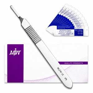 Manche de scalpel chirurgical MJW n° 3 avec lames n° 10 kits de scalpels chirurgicaux réutilisables en acier inoxydable avec manche, certifiés CE ISO13485 - Product Image 5