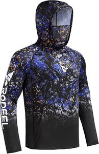 Hoodie de pêche unisexe à manches longues, coupe-vent, séchage rapide, UPF50, grande taille, en Spandex/Polyester, motif camouflage personnalisé, le plus vendu - Product Image 4