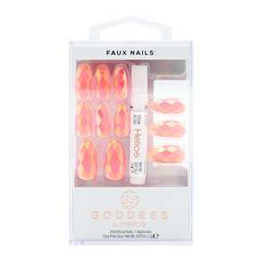 Ongles Press-on Faits Main Helios Pré-conçus Couverture Complète Amande/Carré Effet Déesse Longs avec Colle Qualité Supérieure - Product Image 2
