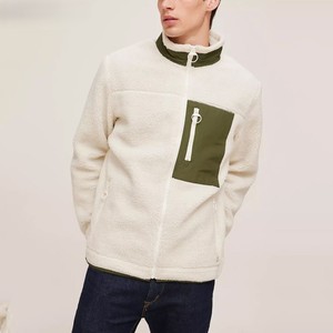 OEM New Design Full Zipper Polar Fleece <b>Warm</b> Winter <b>Jackets</b> Stand Collar Fluffy Durable Fabric Men's Wear Sherpa Fleece <b>Jackets</b> - Product Image 6