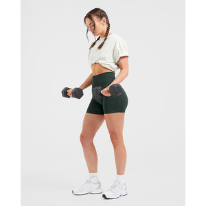Camiseta de Punto de Manga Corta para Mujer, Color Blanco Sólido, Cuello Redondo, Informal, Transpirable, Holgada, para Todas las Temporadas - Product Image 4