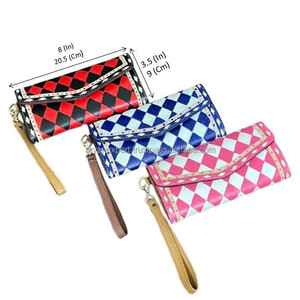 Nouveau Portefeuille Pochette à Main en Cuir Véritable à Motifs à Carreaux avec Blocage RFID pour Femmes - Product Image 2