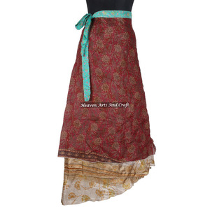 Long Reversible Beach Magic <b>Wrap</b> <b>Skirt</b> Online Magic Long 38inch <b>Wrap</b> <b>Skirt</b> Reversible Silk <b>Wrap</b> <b>Skirt</b> Halter - Product Image 3