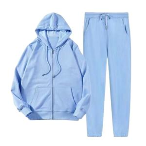 Conjunto Deportivo Informal para Hombre con Logotipo Personalizado |   Conjunto Deportivo de 2 Piezas: Sudadera Corta con Capucha y Pantalones Deportivos |   Fabricante OEM - Product Image 1