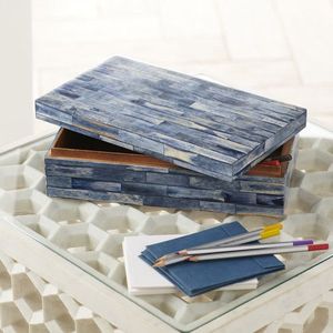 Caja Decorativa Hecha a Mano con Hueso Natural para Frutos Secos y Vajilla Colorida - Product Image 2