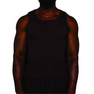 Débardeur personnalisé de haute qualité, coupe musclée, mélange polyester/coton côtelé, pour hommes, gym, entraînement, streetwear, sans manches, respirant - Product Image 1