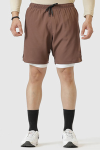 Pantalones Cortos Deportivos 2 en 1 Personalizados para Hombre, Pantalones Cortos de Entrenamiento de Doble Capa con Forro de Compresión Interior, Cintura Elástica y Bolsillo Lateral - Product Image 2