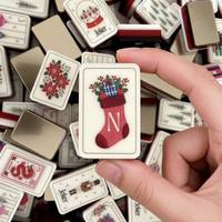 Ensemble de Mahjong de Noël de Luxe, 160 Tuiles, Design Vintage Casse-Noisette, Personnalisé, en Acrylique 4 Couches, Cadeau de Fêtes pour le Divertissement