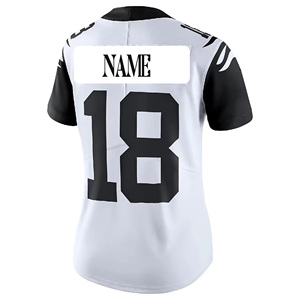 Camiseta de Fútbol Americano Unisex con Logotipo Personalizado, Blanca y Negra, Cuello en V, para Entrenamiento, 100% Poliéster, Protección UV, Malla, Diseño de Tigre - Product Image 4