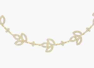 สร้อยข้อมือดอกไม้ทอง 14K สำหรับผู้หญิง ประดับเพชร สร้อยข้อมือแบบโซ่ เครื่องประดับโรแมนติกสำหรับงานแต่งงาน ของขวัญ งานปาร์ตี้ - Product Image 3