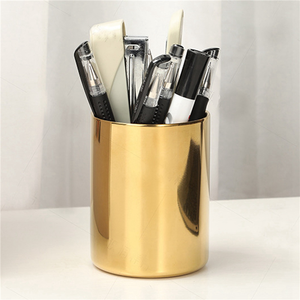 Brass <b>Pen</b> Stand <b>Gold</b> Multi-Functional Desktop Storage Cup Accessories Desk Organizer Holder Brass Stand Jar Office <b>Pen</b> Holder - Product Image 4