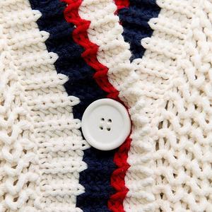 Cárdigan Transpirable con Cuello en V para Hombre, Suéter Clásico de Punto a Rayas, Estilo Universitario, con Botones, Prenda Exterior Elegante e Informal - Product Image 3