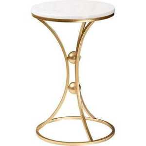 Modern Minimalist Light Blue Spindle <b>Side</b> <b>Table</b> <b>Round</b> Wooden Accent <b>Table</b> with Carved Pedestal Base for Creative Home Bedroom - Product Image 5