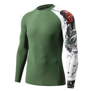 Custom OEM Unisex Rashguard Sublimation UV Protection Spandex Blend <b>Compression</b> Breathable Polyester Wholesale Made OEM OEM - Product Image 1