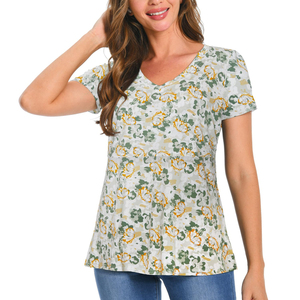 Vêtements d'allaitement tendance pour femmes, hauts d'allaitement de haute qualité, chemises de maternité à manches courtes pour l'automne et l'été, haut post-partum - Product Image 4