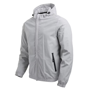 Veste coupe-vent légère pour homme, entièrement imprimée, à capuche, fermeture éclair intégrale, en softshell fin - Product Image 3