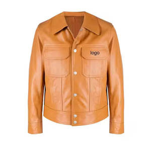 Veste en cuir PU pour homme NESTA SPORTS Fashion Factory, logo personnalisé, coupe ajustée, style motard, manches longues, coupe-vent, vêtement décontracté - Product Image 1