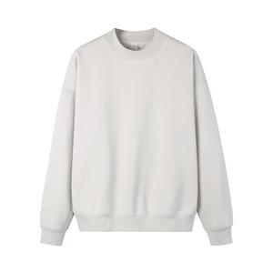 Sweat-shirt col montant style universitaire personnalisé en tissu éponge décontracté avec lettres brodées sur le devant pour l'automne-hiver - Product Image 4