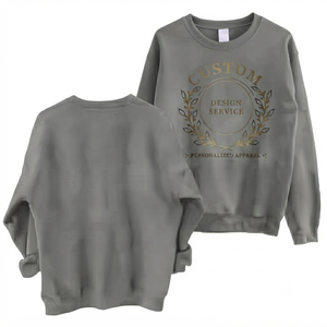 <b>Sweatshirt</b> Nickel <b>Grey</b> Women's Long Sleeve Lantern Sleeve Lined Fleece Pullover 100% Polyester Custom Logo Athletic OEM Service - Product Image 1