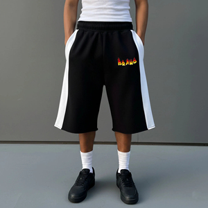 Shorts d'été décontractés pour hommes, style urbain, très tendance, respirants, écologiques, 100 % coton, taille élastique, service OEM - Product Image 5